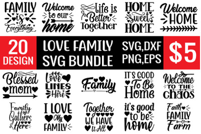 Love Family svg bundle