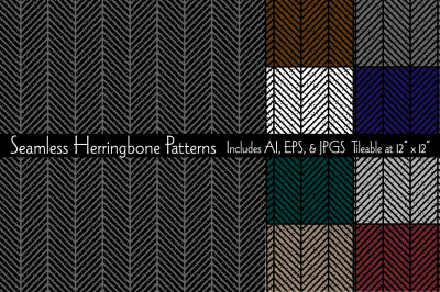 Seamless Herringbone Vector Patterns