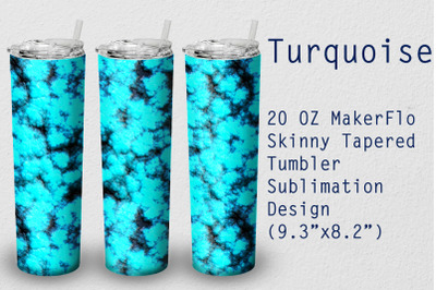 Tumbler Tapered 20 OZ Sublimation Turquoise Wrap Design