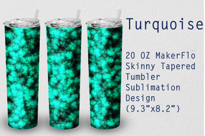 Tumbler Tapered 20 OZ Sublimation Turquoise Wrap Design