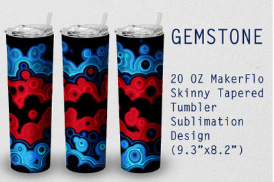 Tumbler Tapered 20 OZ Sublimation Gem stone Wrap Design