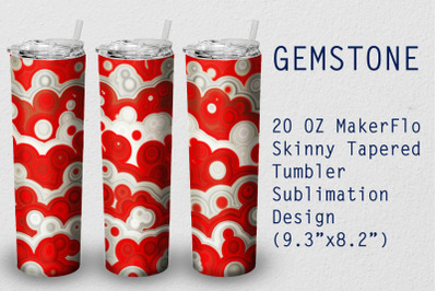 Tumbler Tapered 20 OZ Sublimation Gem stone Wrap Design