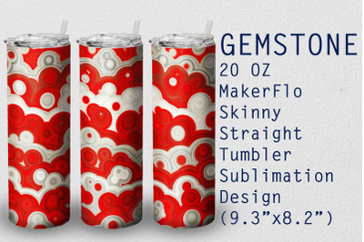 Tumbler Straight 20 OZ Sublimation Gem Stone Wrap Design