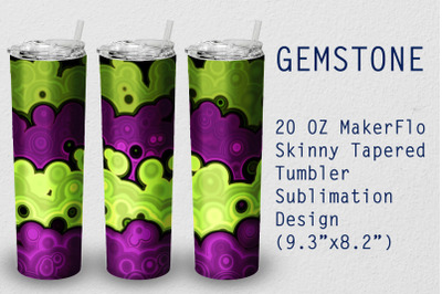 Tumbler Tapered 20 OZ Sublimation Gem stone Wrap Design