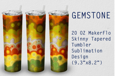 Tumbler Tapered 20 OZ Sublimation Gem stone Wrap Design