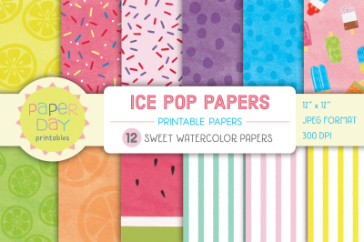 Ice Pop Digital Paper Pack