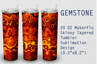 Tumbler Tapered 20 OZ Sublimation Gem stone Wrap Design