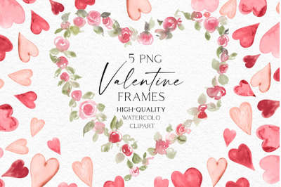 Pink heart clipart,&nbsp;Watercolor Valentine png, Watercolor heart png,