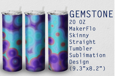 Tumbler Straight 20 OZ Sublimation Gem Stone Wrap Design