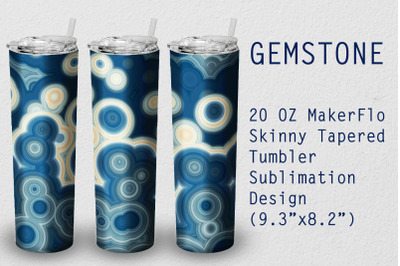 Tumbler Tapered 20 OZ Sublimation Gem stone Wrap Design