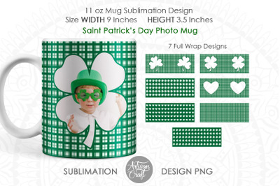 St Patrick&#039;s day photo mug template for 11 oz mug, Saint Patrick&#039;s Day