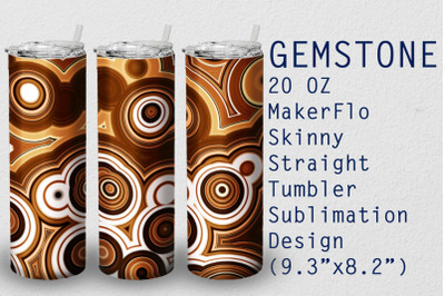 Tumbler Straight 20 OZ Sublimation Gem Stone Wrap Design