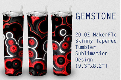 Tumbler Tapered 20 OZ Sublimation Gem stone Wrap Design