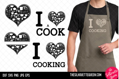 Cooking heart SVG, Valentines Day svg, Heart svg