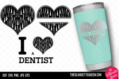 Dentist heart SVG, Valentine Day svg, Heart Dentist svg