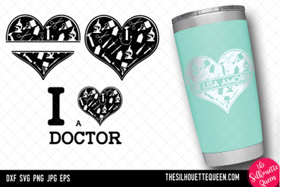 Doctor heart SVG, Valentines Day svg, Heart Doctor svg