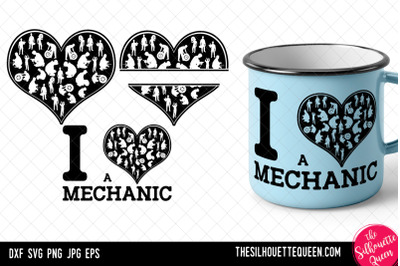 Mechanic heart SVG, Valentines Day svg, Heart Mechanic svg