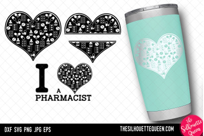 Pharmacist heart SVG, Valentines Day svg, Heart Drugs svg