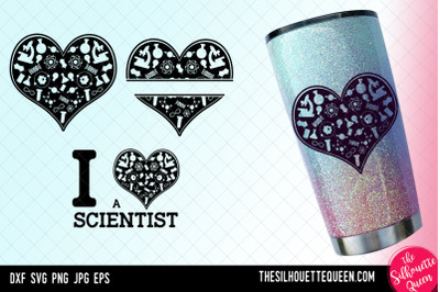 Scientist heart SVG, Valentines Day svg, Heart Scientist svg