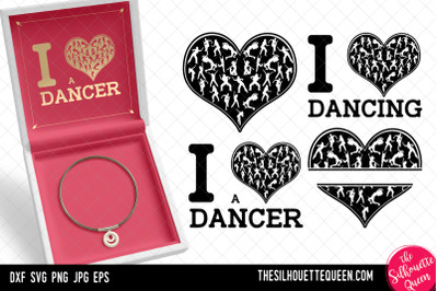 Zumba Dancer heart SVG, Valentines Day svg, Heart Zumba Dancer svg