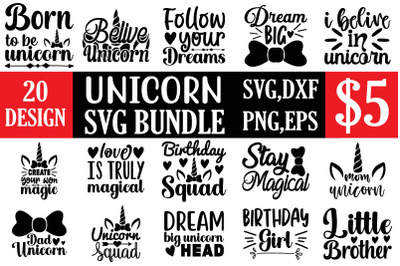 unicorn svg bundle