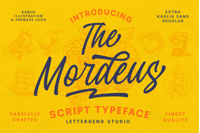 The Mordeus - Script Font + Extras