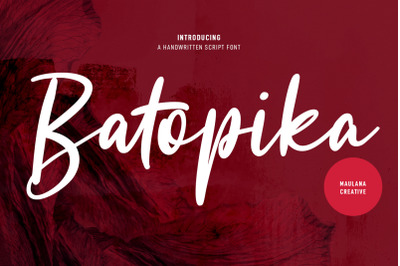 Batopika Handwritten Script Font