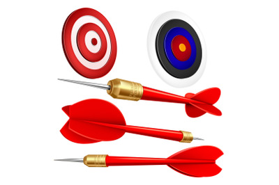 Target arrow goal dart set vector