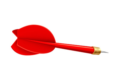 Red dart arrow isolated vector