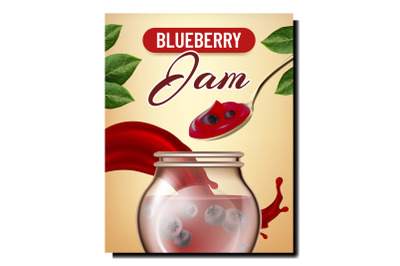 Blueberry Jam Creative Promotional Banner Vector