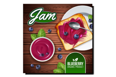 Jam Dessert Creative Promotional Poster Vector