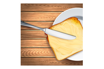 Butter Natural Product Promotional Banner Vector