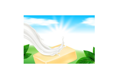 Butter Organic Creative Promotional Banner Vector