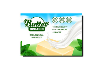 Butter Organic Creative Promotional Banner Vector