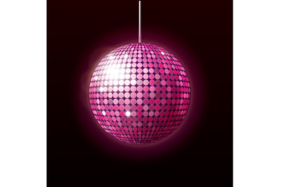 Disco Ball Night Club Dance Party Accessory Vector