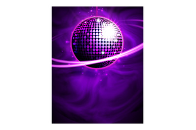 Disco music party poster background