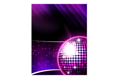 Disco music party poster background