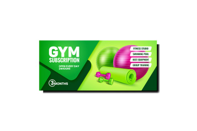 Gym poster sport workout backgroun vector