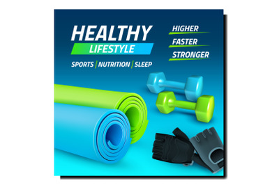 Gym poster sport workout backgroun vector