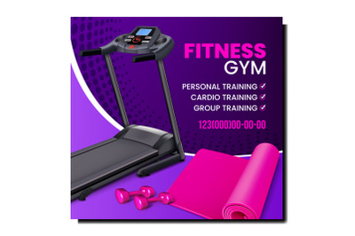 Gym poster sport workout backgroun vector