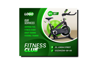 Gym poster sport workout backgroun vector