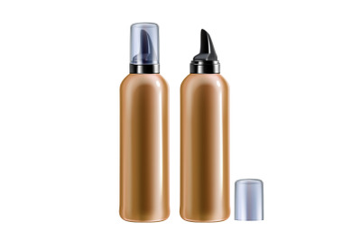 Foam Bottle Hairdresser For Make Hairdo Vector