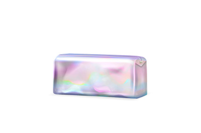 Holographic Blank Pencil Or Cosmetic Case Vector