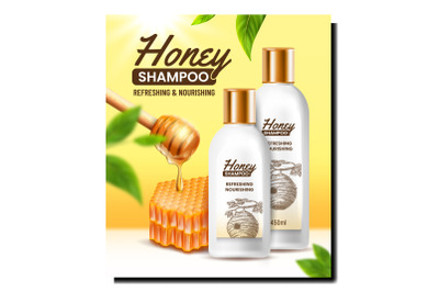 shampoo honey cosmetics skincare vector