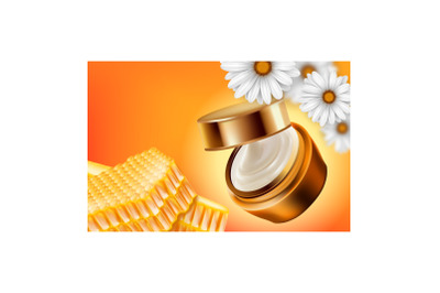 cream honey cosmetics skincare vector