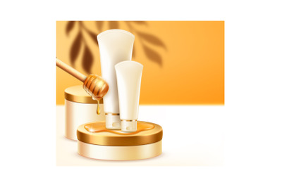 cream honey cosmetics skincare vector