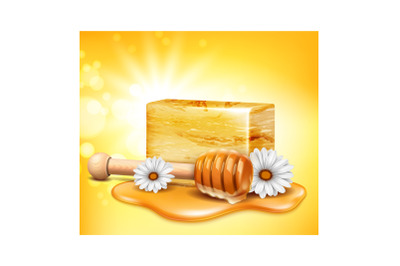 soap honey cosmetics skincare vector