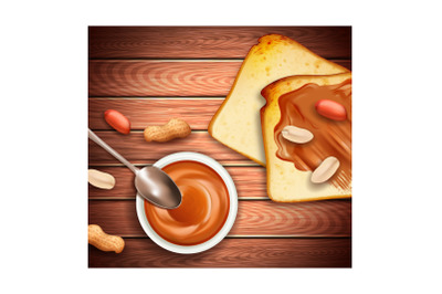 Peanut Butter Creative Promotional Poster Vector