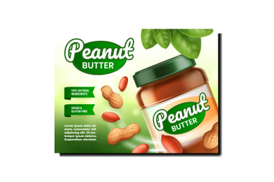 Peanut Butter Creative Promotional Banner Vector