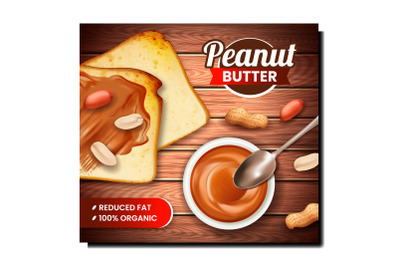 Peanut Butter Creative Promotional Poster Vector